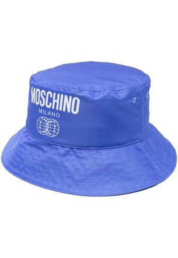 Moschino logo-print bucket hat - Blu