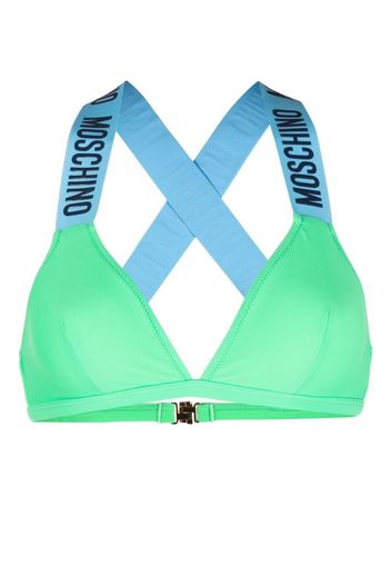 Moschino Top bikini goffrato - Verde