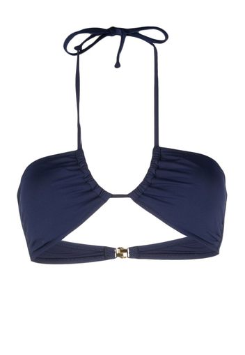 Moschino Top bikini con scollo all'americana - Blu