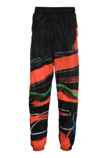 Moschino abstract-print track pants - Nero