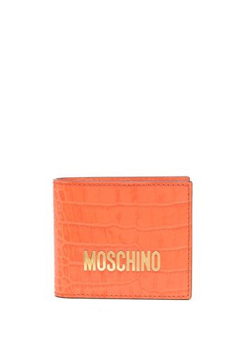Moschino leather logo-lettering wallet - Arancione
