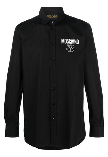 Moschino chest logo-print detail shirt - Nero