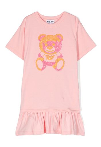 Moschino Kids Teddy Bear-motif mini dress - Rosa