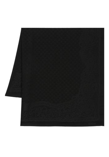 Moschino embroidered silk scarf - Nero