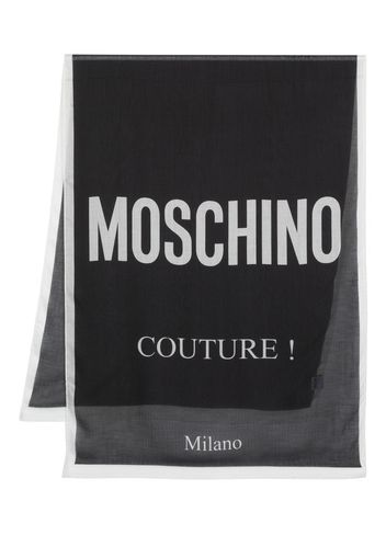 Moschino logo-print scarf - Nero