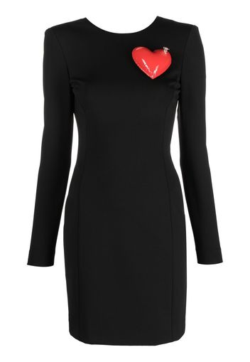 Moschino Inflatable Heart long-sleeve minidress - Nero