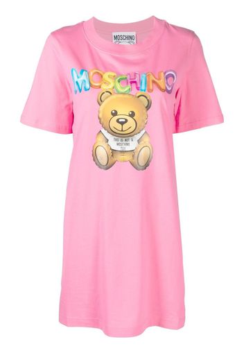 Moschino logo-print T-shirt dress - Rosa