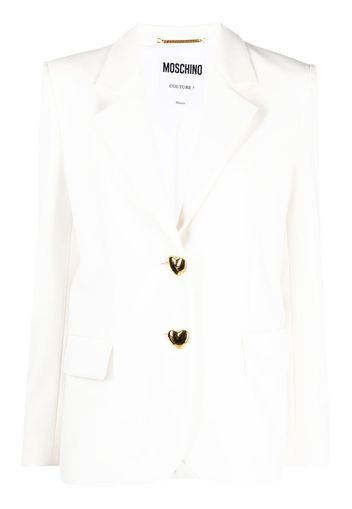 Moschino Blazer a cuore - Bianco