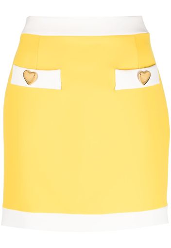 Moschino button-detail miniskirt - Giallo