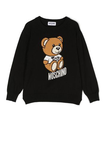 Moschino Kids Teddy Bear knitted jumper - Nero