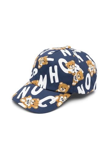 Moschino Kids Cappello da baseball con stampa - Blu