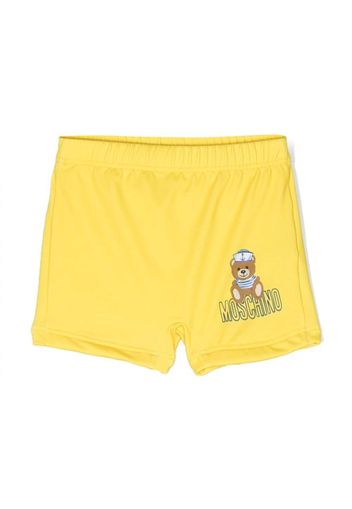 Moschino Kids Teddy Bear print swim shorts - Giallo