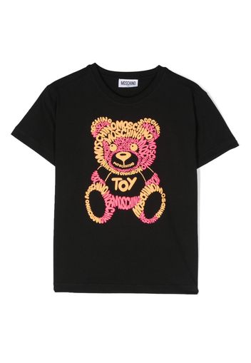 Moschino Kids Teddy Bear-logo short-sleeve T-shirt - Nero