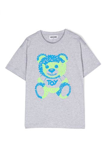 Moschino Kids logo-print short-sleeve T-shirt - Grigio