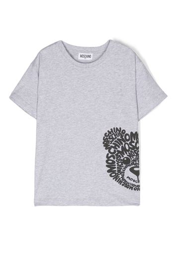 Moschino Kids logo-print short-sleeve T-shirt - Grigio