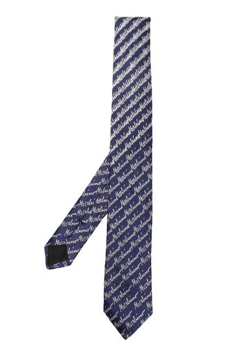 Moschino Cravatta con stampa - Blu