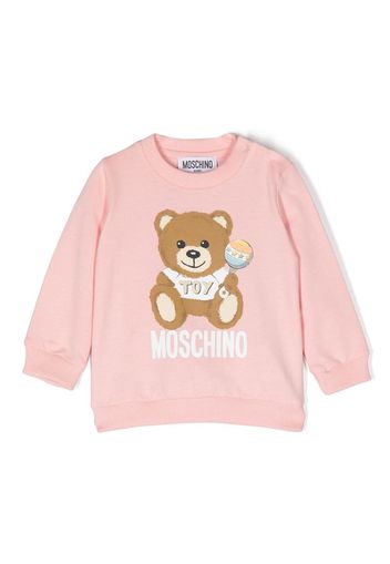 Moschino Kids Teddy Bear-print sweatshirt - Rosa