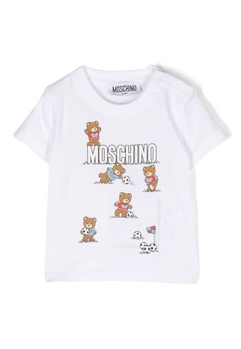 Moschino Kids Teddy Bear cotton T-Shirt - Bianco