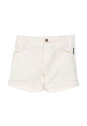 Moschino Kids Teddy Bear crinkle shorts - Bianco