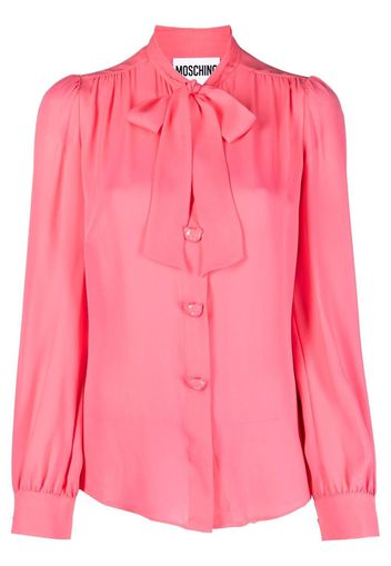 Moschino pussy-bow collar blouse - Rosa