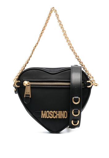 Moschino heart-shaped logo tote bag - Nero