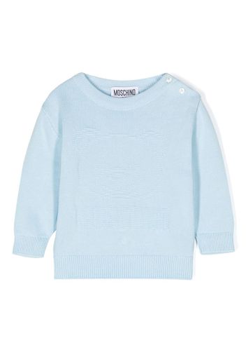 Moschino Kids Teddy Bear cotton jumper - Blu