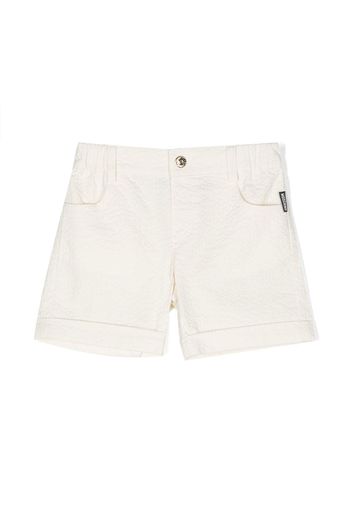 Moschino Kids teddy-bear crinkle shorts - Toni neutri