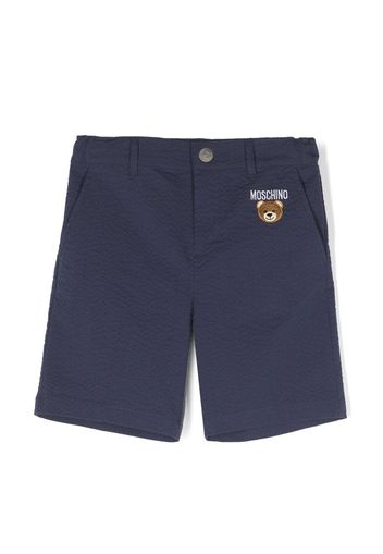 Moschino Kids Teddy Bear motif shorts - Blu