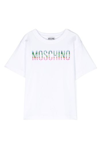 Moschino Kids logo-patch T-shirt - Bianco