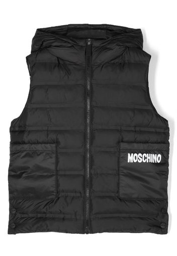 Moschino Kids Teddy Bear padded gilet - Nero