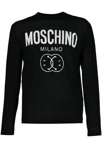 Moschino logo-knit cotton jumper - Nero