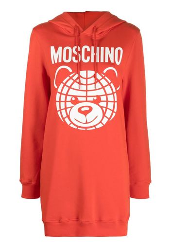 Moschino logo-print sweatshirt dress - Rosso