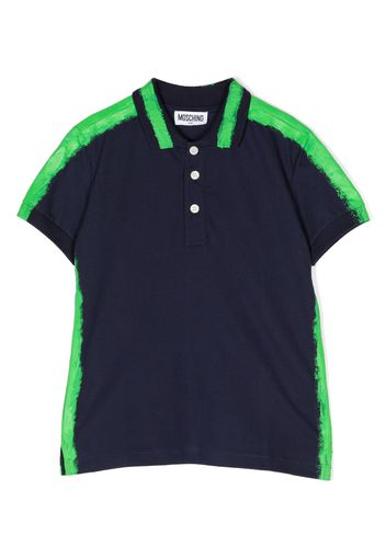 Moschino Kids logo-print polo shirt - Blu