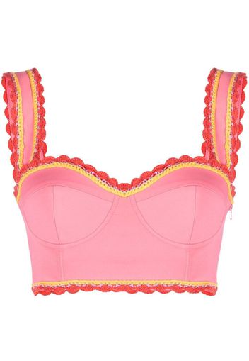 Moschino bustier cropped top - Rosa