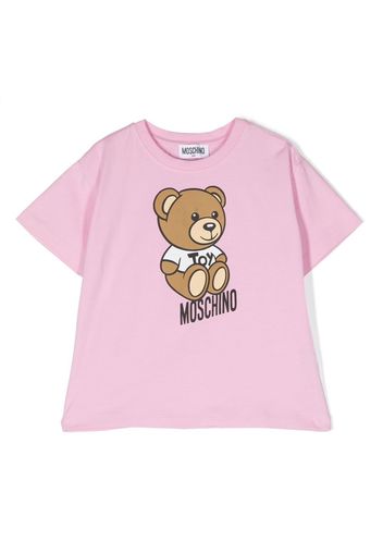 Moschino Kids Teddy Bear motif T-shirt - Rosa