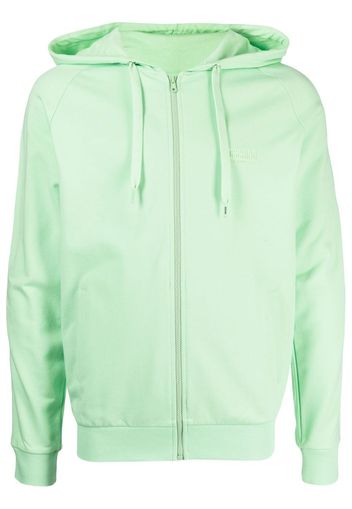 Moschino long-sleeve zip-up hoodie - Verde