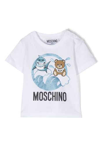 Moschino Kids graphic-print cotton T-shirt - Bianco