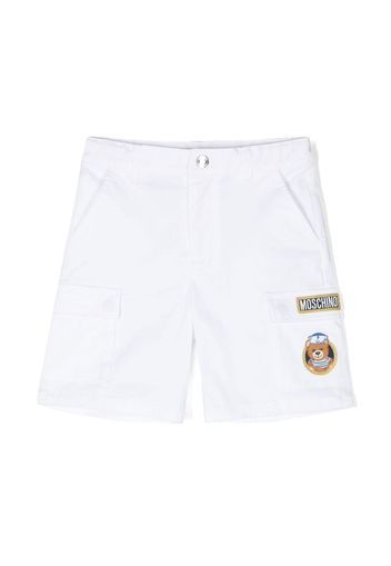Moschino Kids sailor-teddy cargo shorts - Bianco
