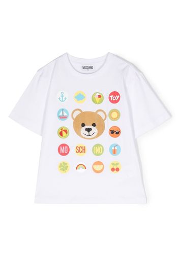 Moschino Kids Teddy Bear motif T-shirt - Bianco