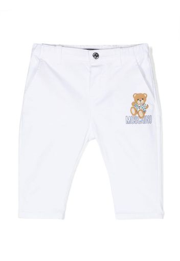 Moschino Kids Teddy Bear cotton trousers - Bianco