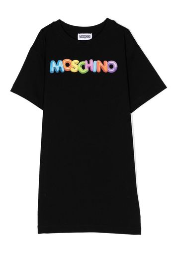 Moschino Kids logo-print cotton T-shirt - Nero