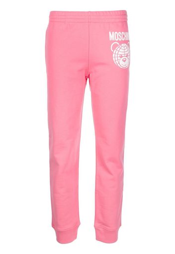 Moschino teddy bear organic cotton track trousers - Rosa