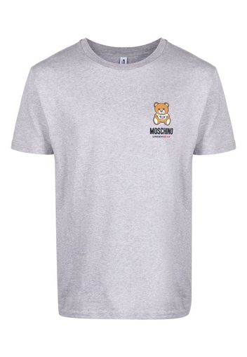 Moschino logo-print cotton T-shirt - Grigio