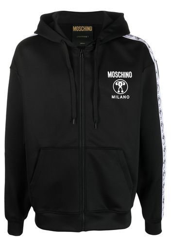 Moschino long-sleeve logo-print hoodie - Nero