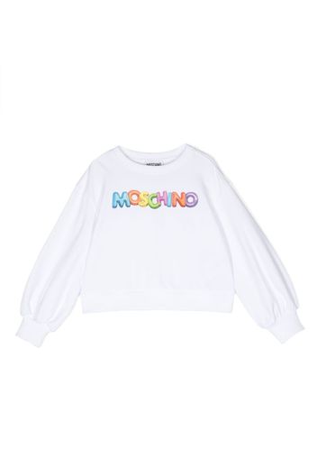 Moschino Kids logo-print sweatshirt - Bianco