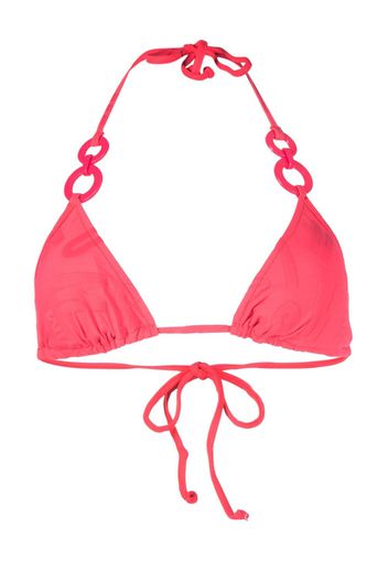 Moschino Top bikini a triangolo - Rosa