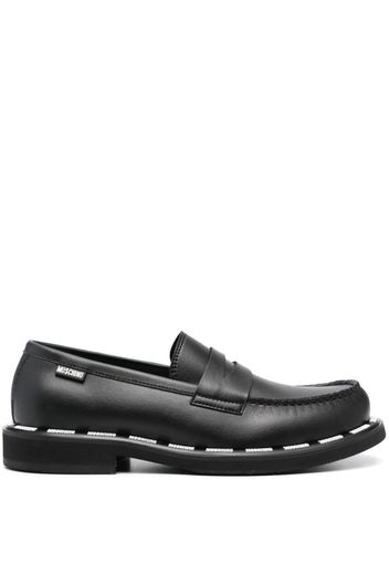 Moschino stitch-detailed slip-on loafers - Nero