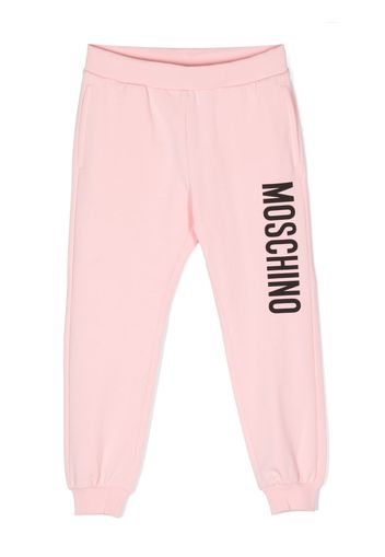 Moschino Kids logo-print track pants - Rosa