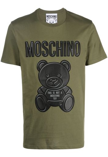 Moschino logo-print organic-cotton T-shirt - Verde