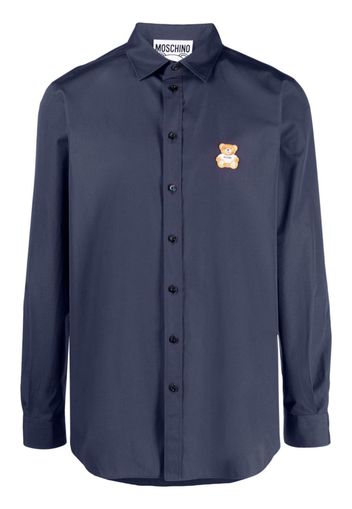 Moschino Camicia con logo - Blu